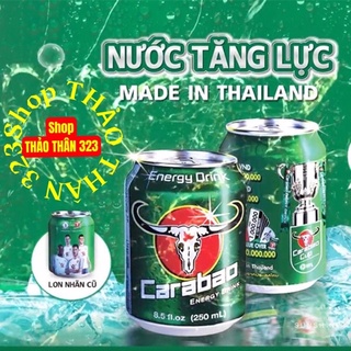 Nước Tăng Lực Carabao Cup Trâu Xanh Thái Lan 1 Lốc x 6 Lon