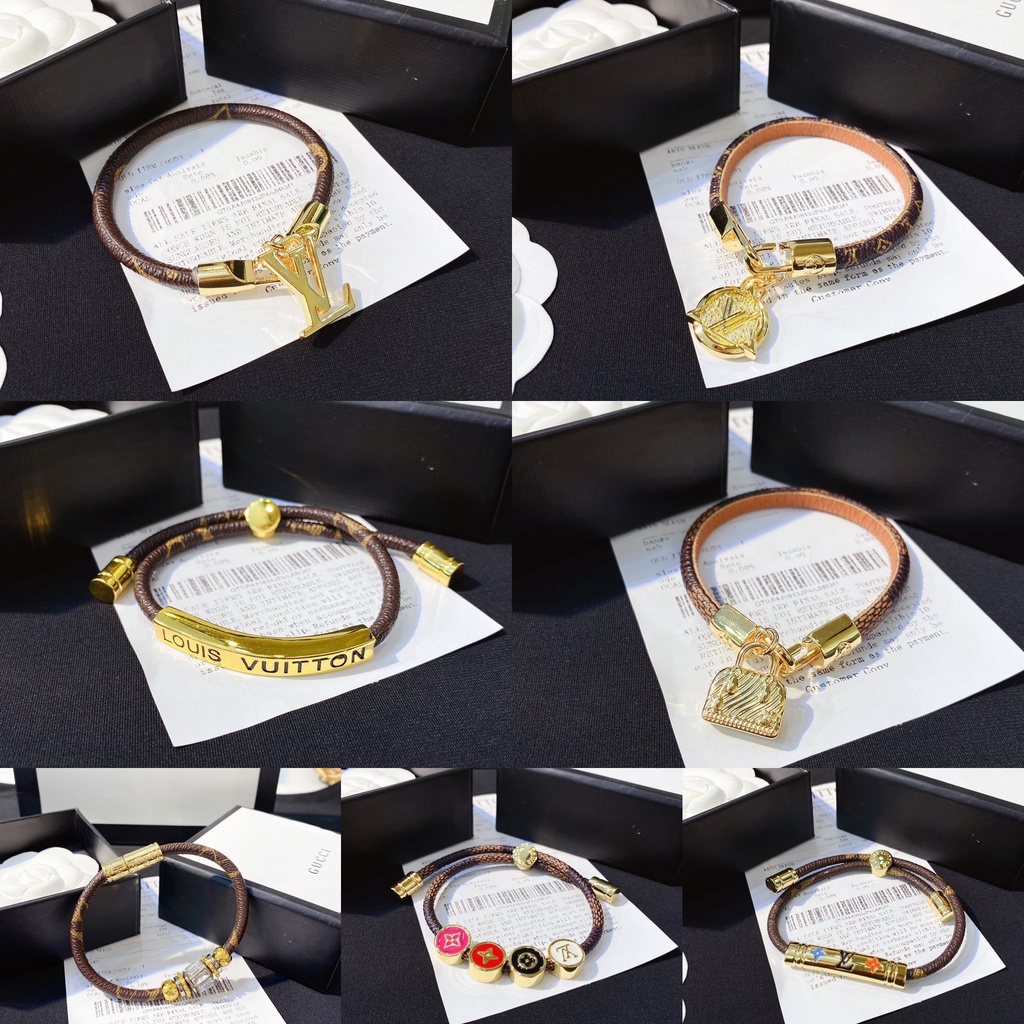 Vòng tay nữ da móc khoá và logo thương hiệu titan không hoen gỉ Ròm House lắc tay trang sức thời trang đẹp sang chảnh