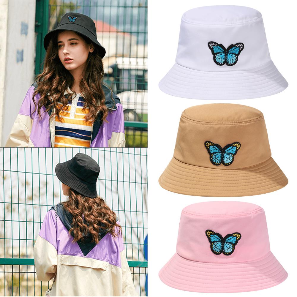 ROWANS Mũ Bucket Chất Cotton Hoạ Tiết Bướm Đáng Yêu