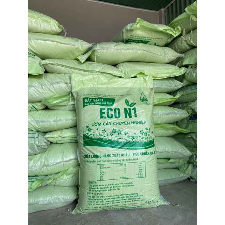 Mụn dừa đã xử lý ECO N1 - Ươm cây, trồng rau mầm, rau ăn lá - Bịch 1Kg
