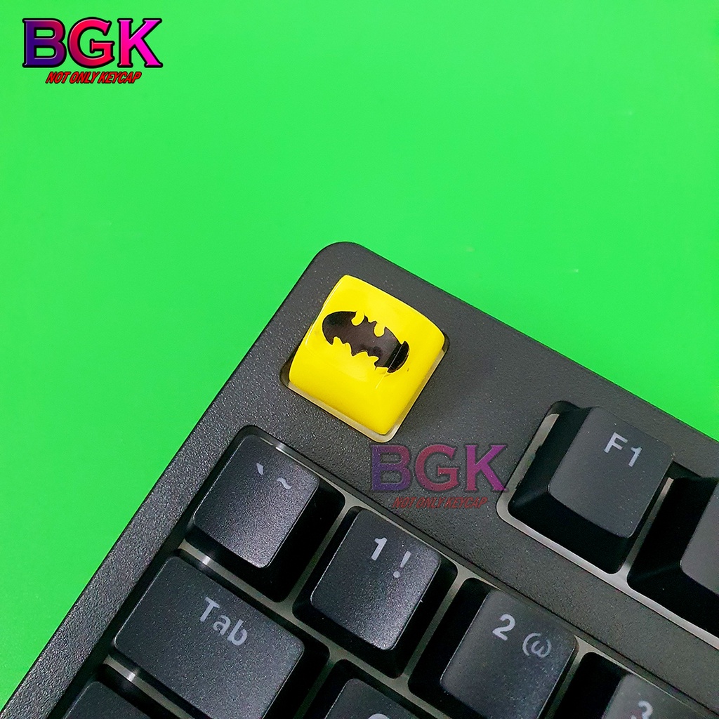 Keycap Lẻ hình LOGO Batman DC SA profile ( keycap resin độc lạ )( Keycap Artisan )