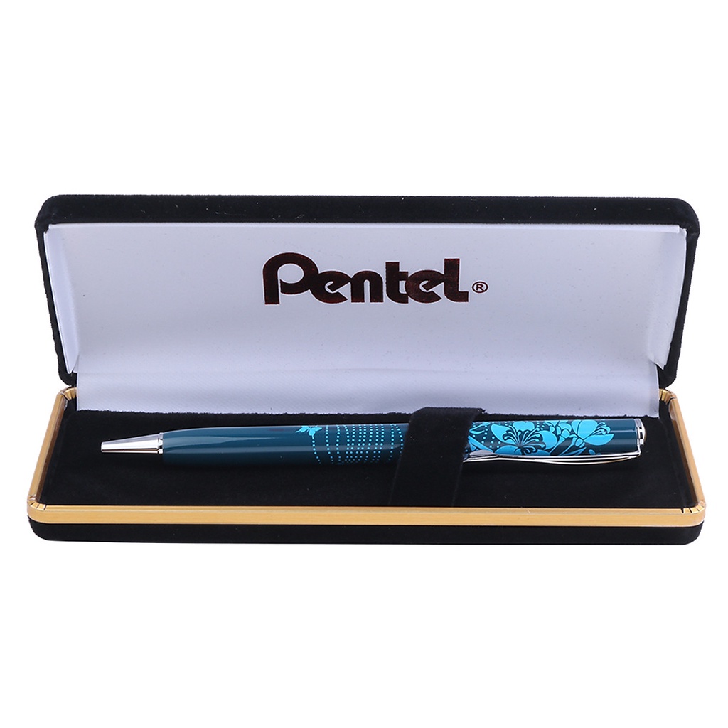 Bút Ký Cao Cấp Pentel B811 Ngòi Bi 0.8mm Mực Xanh | Thiết Kế Nắp Vặn Thanh Lịch | Nhiều Màu Vỏ | Nét Viết Trơn Mượt
