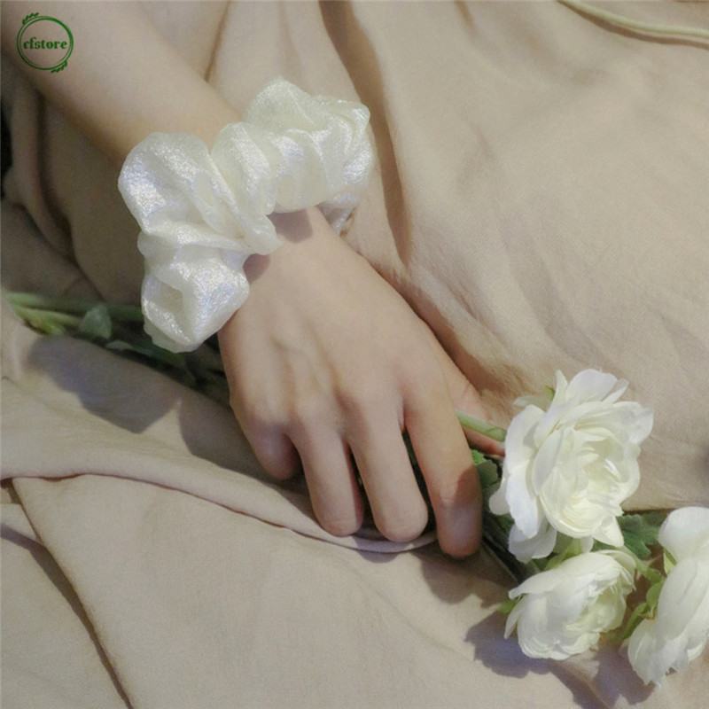 Dây Cột Tóc Màu Trơn Đơn Giản Cho Nữ