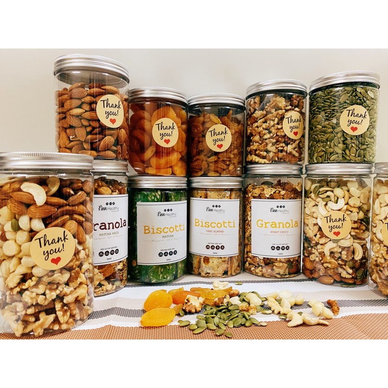 MIXED NUTS NHIỀU LOẠI HẠT DINH DƯỠNG GRANOLA by Finn Healthy 300-500GR