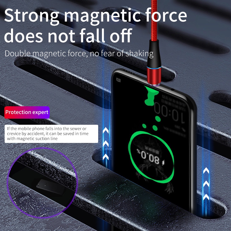 Bkwhale 5a cáp sạc nhanh từ tính micro usb / loại c / cáp sạc lightning cho ip samsung xiaomi