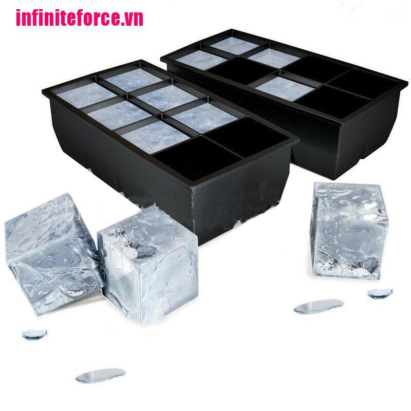 Khuôn làm đá hình vuông bằng silicone cỡ lớn thiết kế tiện lợi