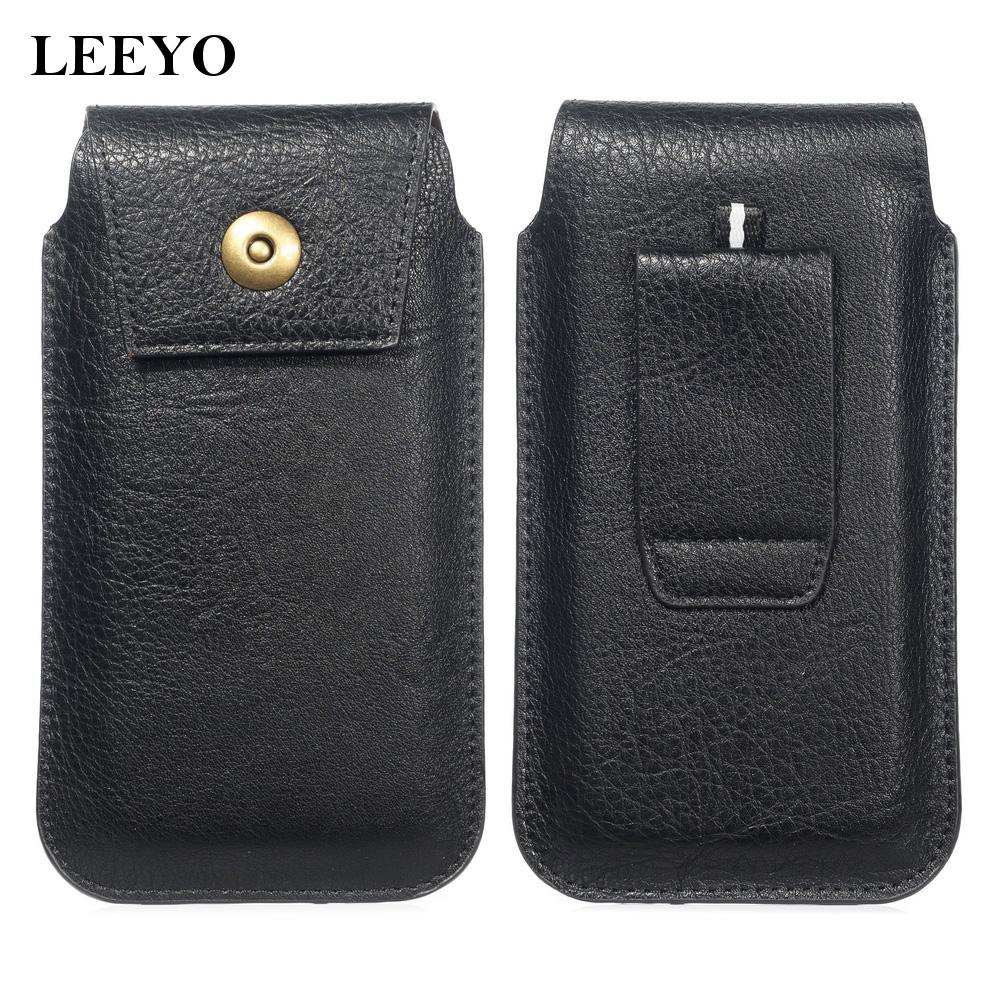 Pu Túi Da Đựng Điện Thoại 4.7 Inch Màu Trơn Đeo Thắt Lưng