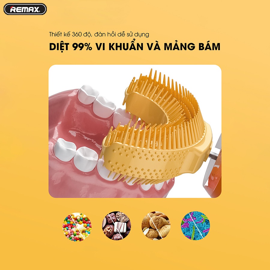 Bàn chải đánh răng điện chữ U cho bé WK WT-C02 Bản Tiếng Việt