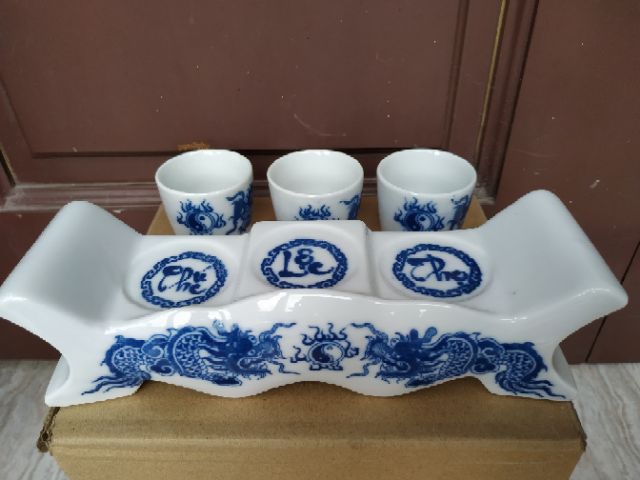 Chén thờ bộ 3 chén thờ- bộ kỷ ngai 3 chén thờ , 5 chén thờ