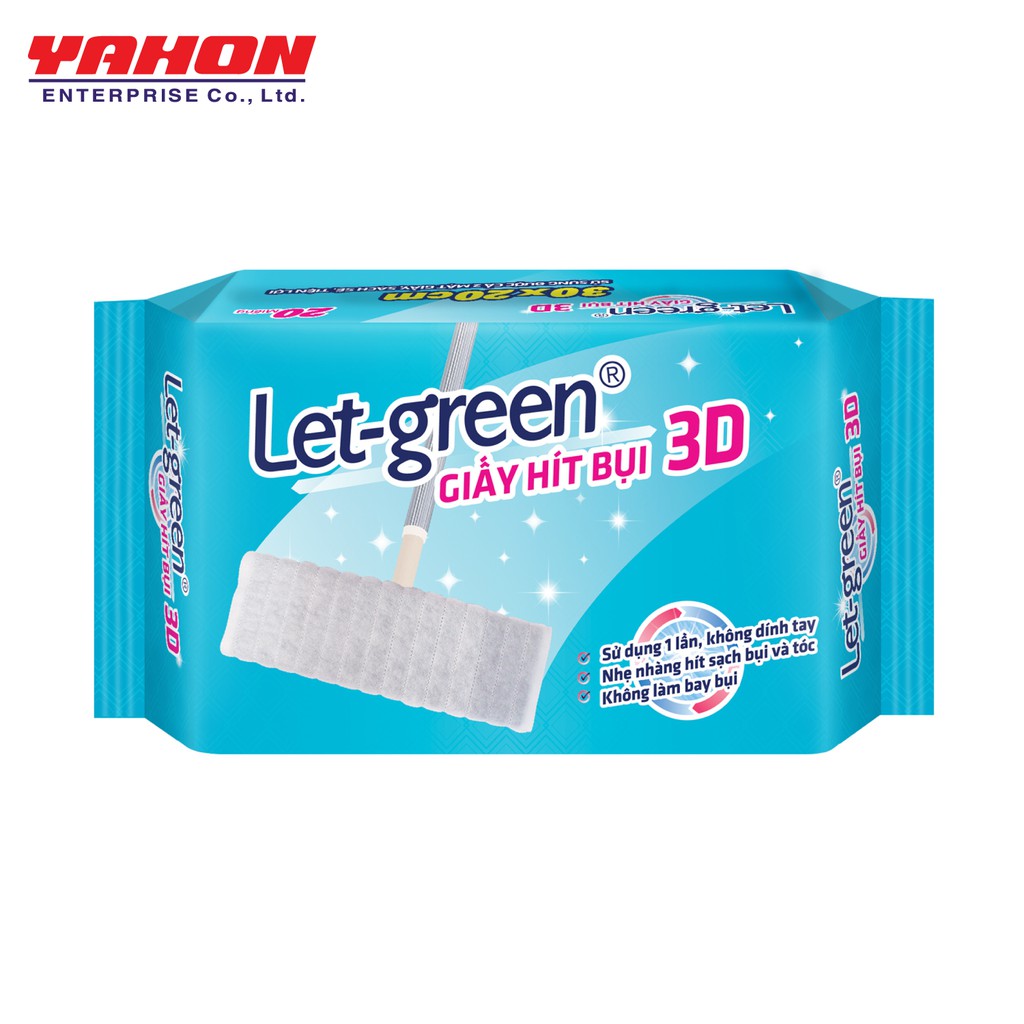 COMBO 2 BAO GIẤY HÍT BỤI LAU NHÀ LET-GREEN 20 MIẾNG