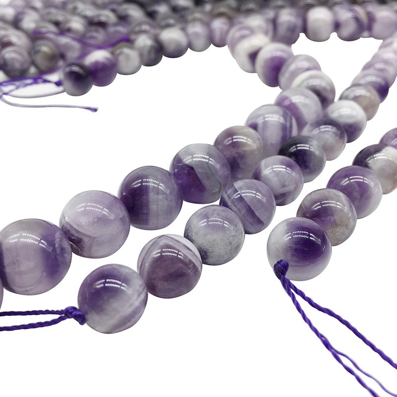 Chuỗi Hạt Đá Thạch Anh Tím Tự Nhiên 4-12mm Dùng Làm Đồ Trang Sức Thủ Công