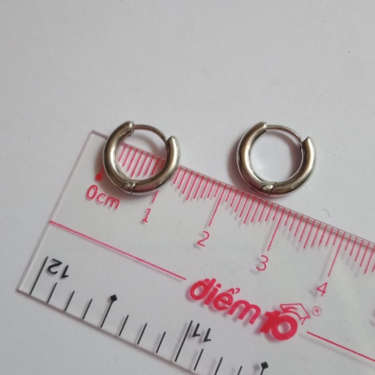 Bông tai nam nữ khoen tròn loại nhỏ 8mm ôm sát tai phụ kiện unisex idol kpop hàn quốc - namimi