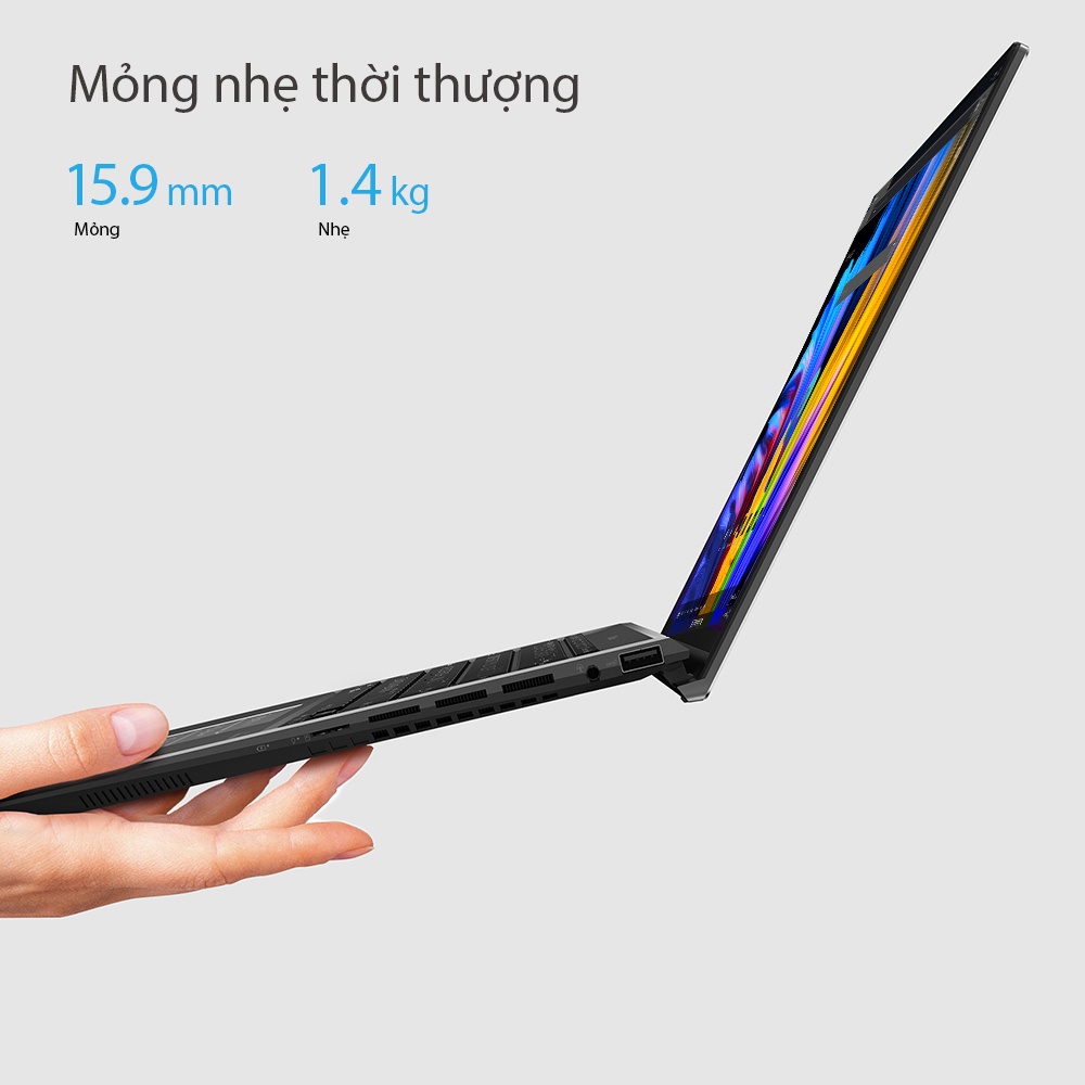 Laptop Asus Zenbook 14X UM5401QA-KN053W R5-5600H|8G|512G|14'' 2.8K OLED Cảm ứng + Túi