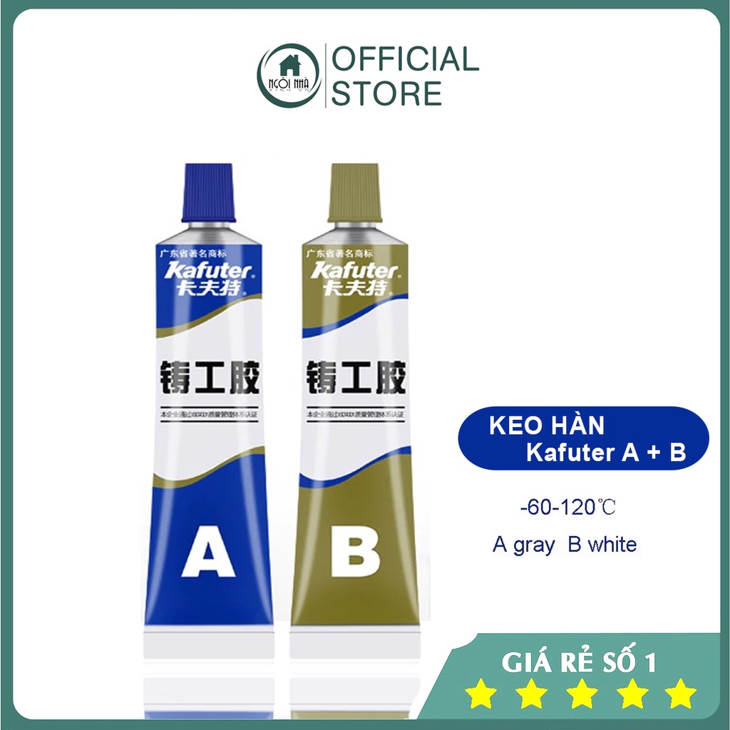 Keo Hàn Đa Năng Kafuter A + B Keo Siêu Dính Kim Loại Sắt Thép Không Gỉ Nhôm Rò Rỉ Cắm Lấp Lỗ Hổng Chống Nhiệt Độ Cao