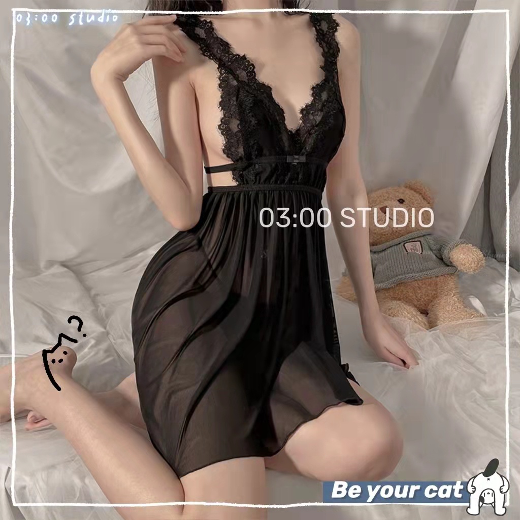 （Giao hàng bảo mật）🎀Đồ Ngủ Sexy🎀 Freeship🎀hai dây ren đồ lót nữ +quần lót Freesize 40-65kg --001
