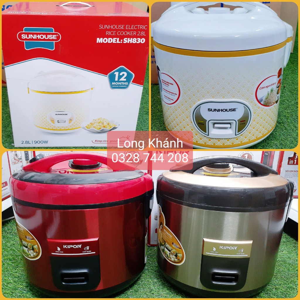 Nồi cơm điện cỡ lớn Kipor - KP-N532 (3.2L) và Sunhouse SH830 (2.8L), BH chính hãng 12 tháng