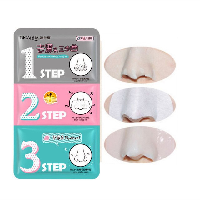 MẶT NẠ LỘT MỤN ĐẦU ĐEN , MỤN CÁM Ở MŨI BIOAQUA REMOVE BLACK HEAD