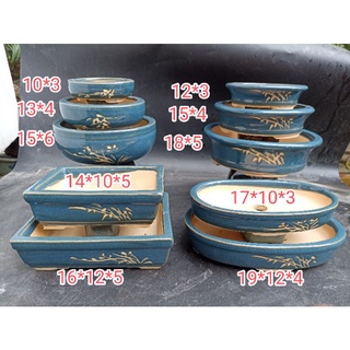 combo 10 chậu gốm bonsai