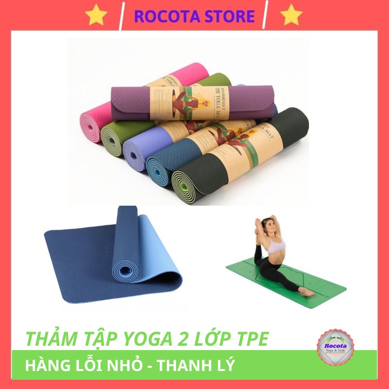 [Lỗi nhỏ - Hàng thanh lý] Thảm tập yoga định tuyến chống trơn trượt 6 8mm, Thảm tập gym tại nhà giá rẻ