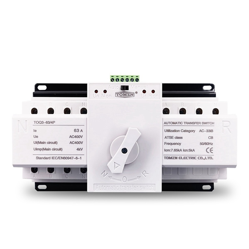 1 Công Tắc Tự Động Chuyển Đổi Nguồn Điện 380V 50 / 60Hz MCB 2 Đầu Vào 1