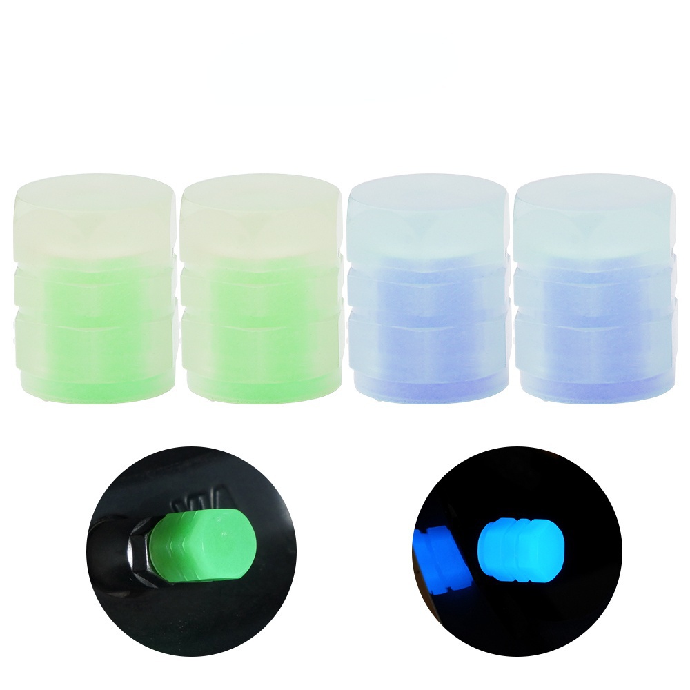 Bộ 4 Nắp Van Bánh Xe Phát Sáng Chống Bụi Thông Dụng
