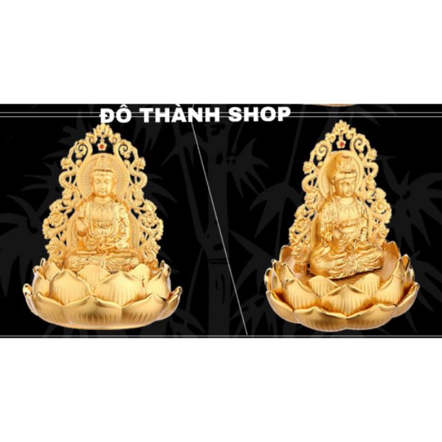 Nước hoa ô tô tượng phật bà quan âm hai mặt cao cấp