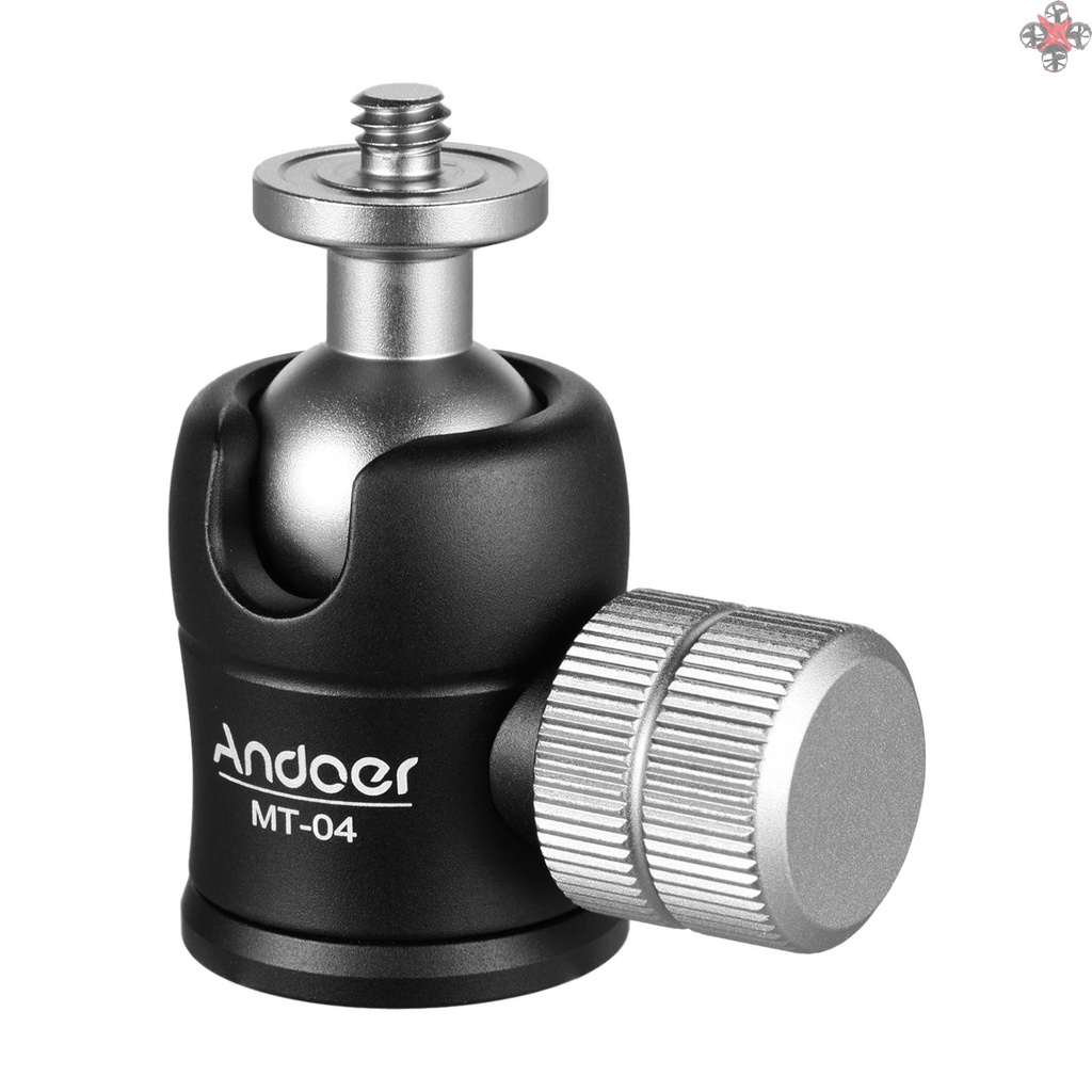 Đầu Bi Mini Andoer Mt-04 Xoay 360 Độ Tiêu Chuẩn 1 / 4 Cho Chân Máy Ảnh Dslr