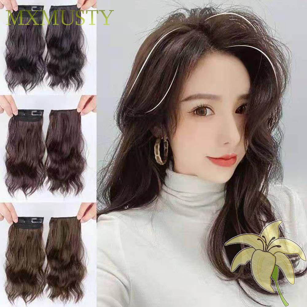 Bộ Tóc Giả Xoăn Tàng Hình Bằng Sợi Tổng Hợp Thay Thế Cho Nữ MXMUSTY