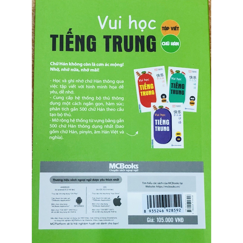 Sách - Vui học tiếng Trung – Tập viết chữ Hán