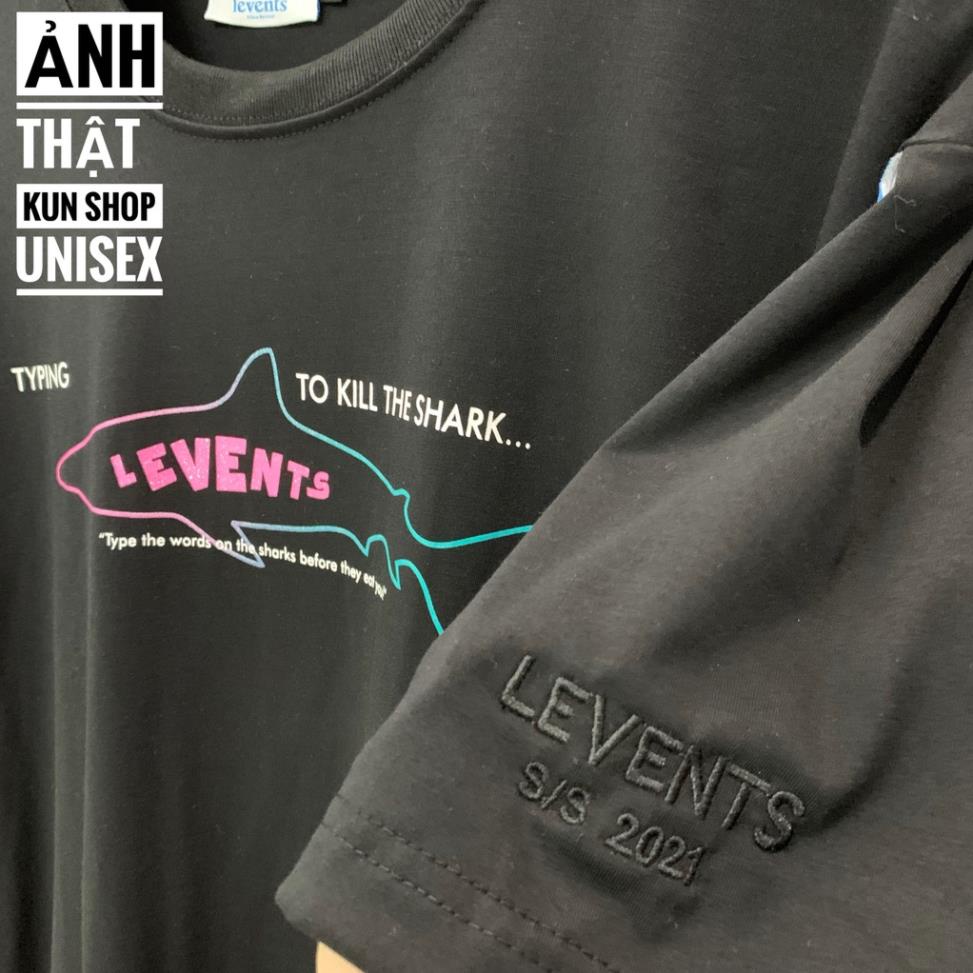 Áo thun Tee Levents Shark Cá mập Nam nữ Full tag hãng freeship