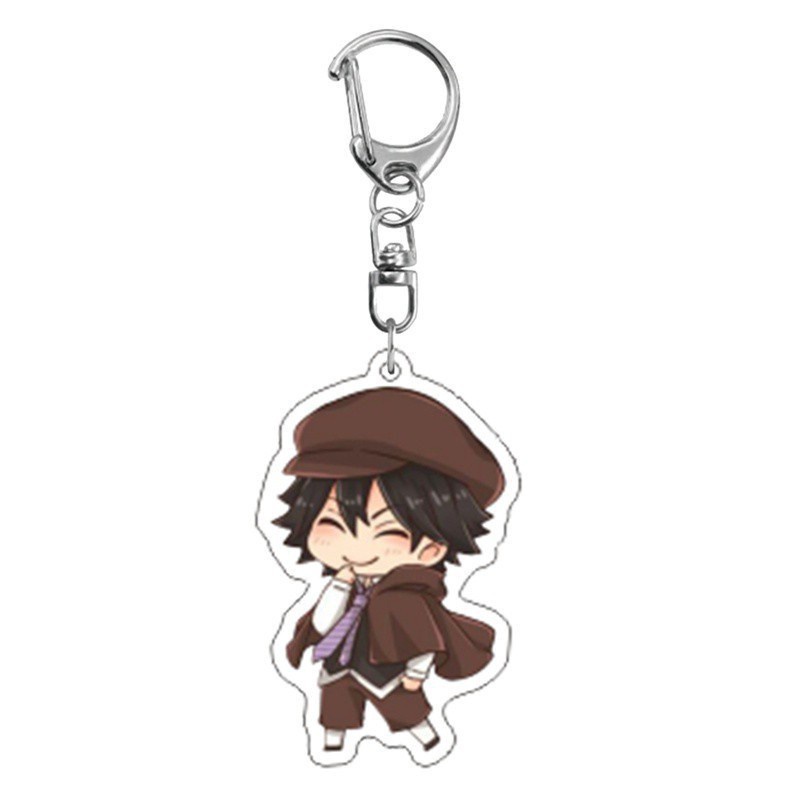 Lanfy Minzhon Móc khóa hình Anime Bungou Stray Dog dễ thương