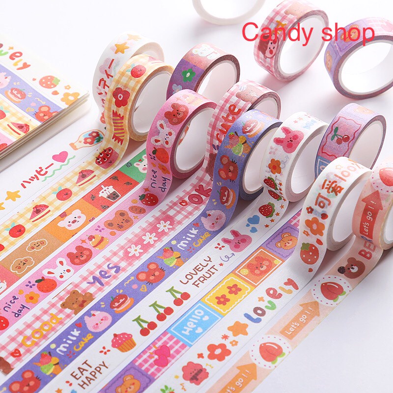 Combo 5 cuộn băng Keo Trang Trí Dễ Thương