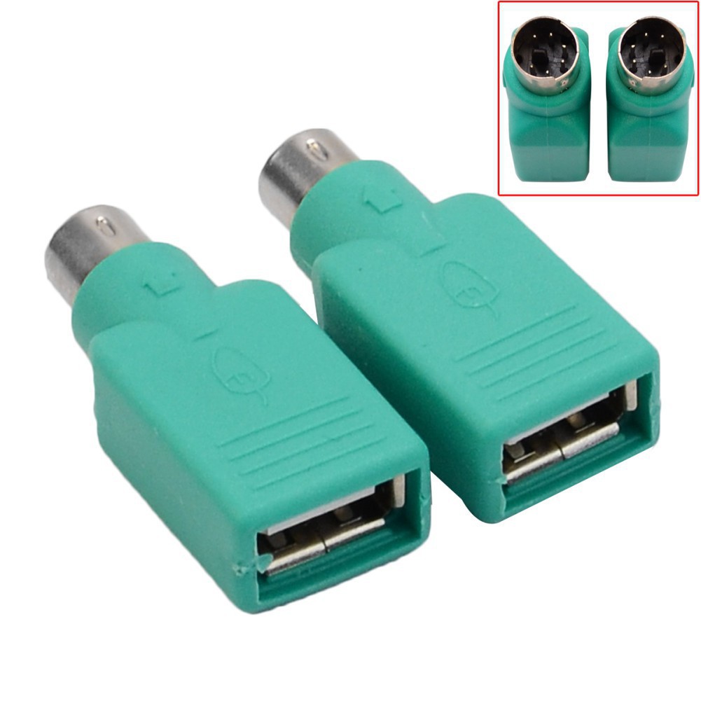 Bộ 2 đầu chuyển đổi cổng usb sang giắc cắm PS/2 kích thước 4.2x1.8x1.1cm cho chuột bàn phím