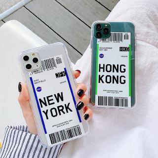 Ốp điện thoại TPU hình vé máy bay cho IPhone 11 12 13 Pro Max 7 8 Plus X XS Max