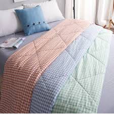 Mền Chăn MUJI Kẻ Caro, Chăn xuất Nhật ( Màu Như Hình)