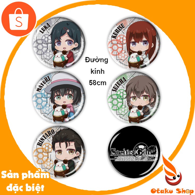 Set 6 cái Huy hiệu Anime Steins;Gate - Otakushop