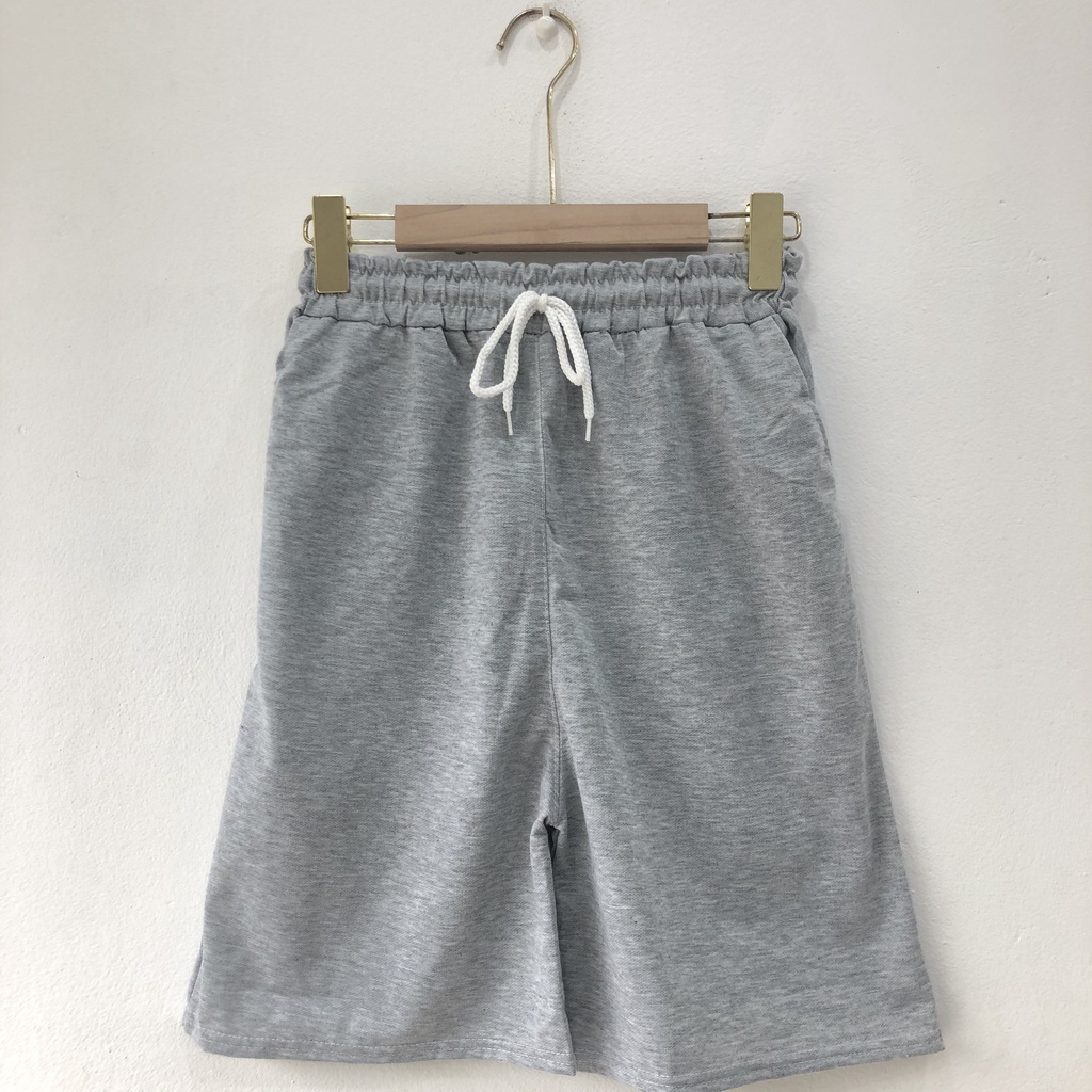 Quần đùi unisex dưới 62kg chất thun tabistore - Quần đùi basic trơn 2 màu