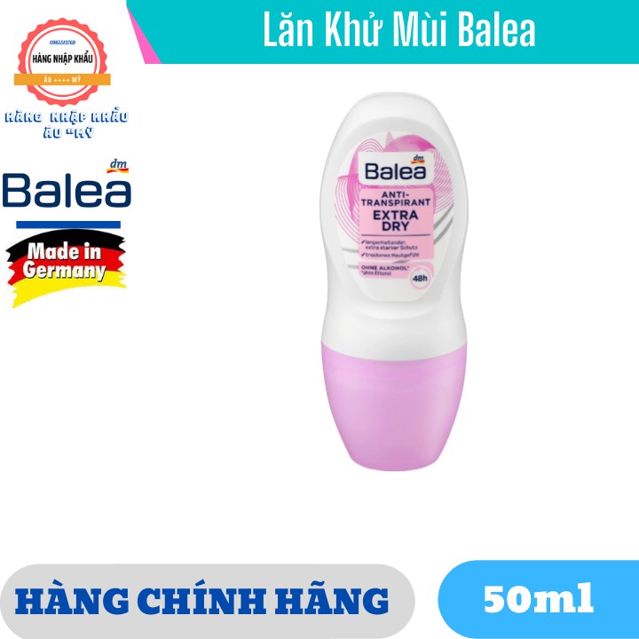 Kem khử mùi hôi nách Balea,Lăn Khử Mùi Balea 50ml cực khô thoáng, nhân đôi tác dụng, ngăn mùi hiệu quả suốt 48h.