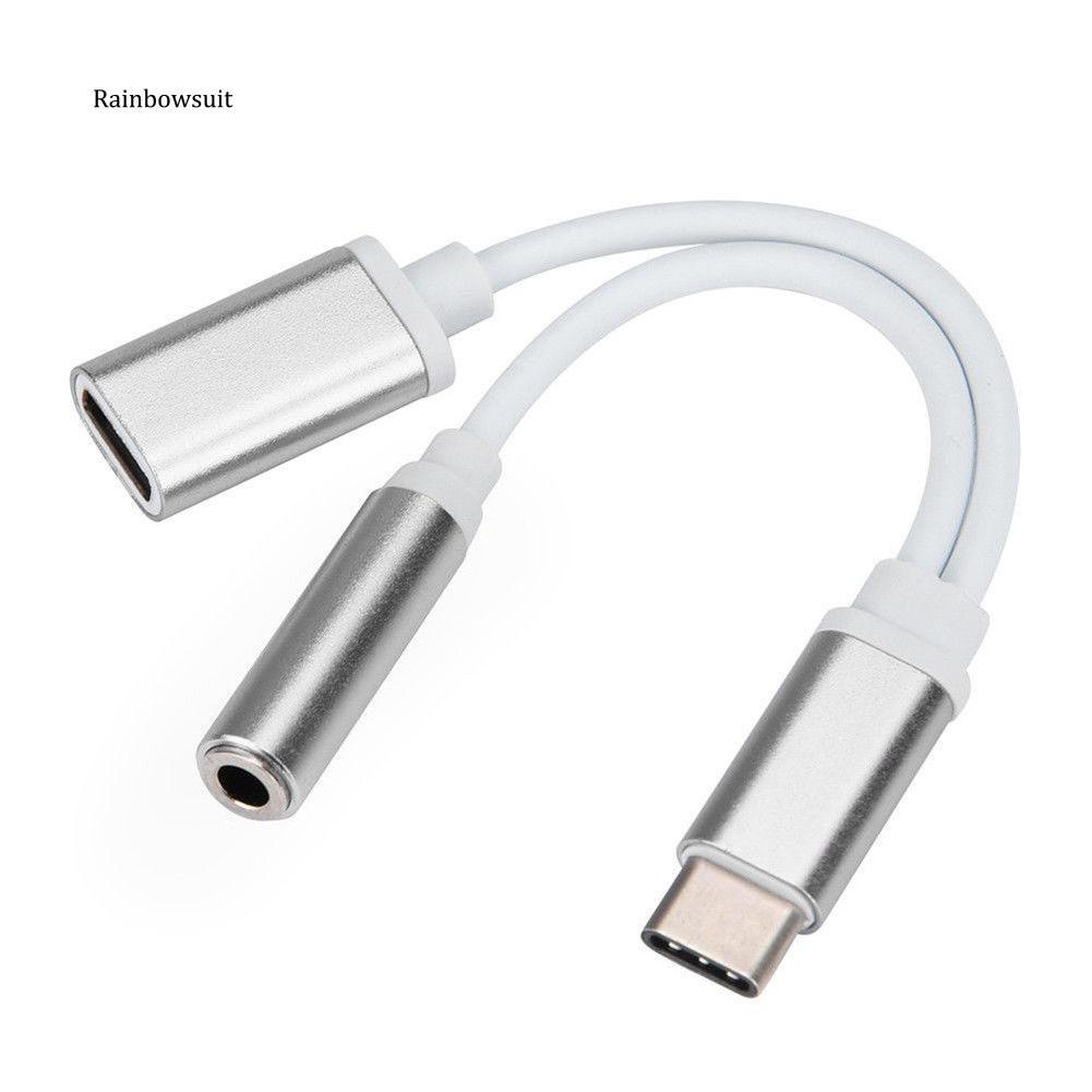 Cáp chia cổng âm thanh USB Type-C sang Type / 3.5mm chất lượng cao