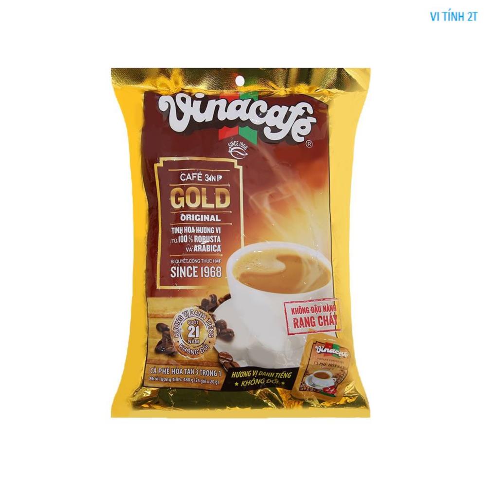 Cà Phê Sữa VinaCafé Gold Original 480g (24 gói x 20g)