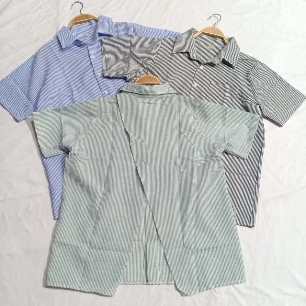 áo sơ mi sọc kẻ xẻ sau, áo babydoll sọc kẻ xẻ sau có [video+ ảnh thật] A360