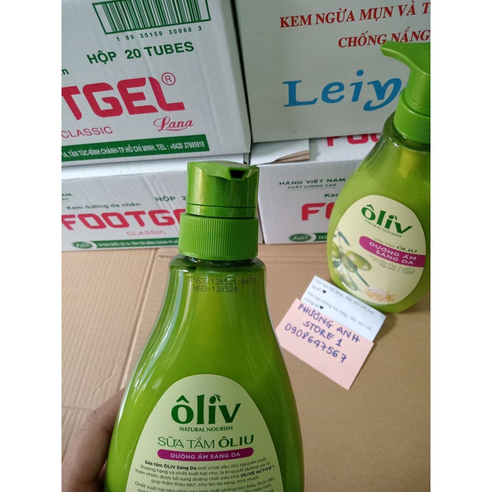 Sữa tắm oliu sáng da 650ml