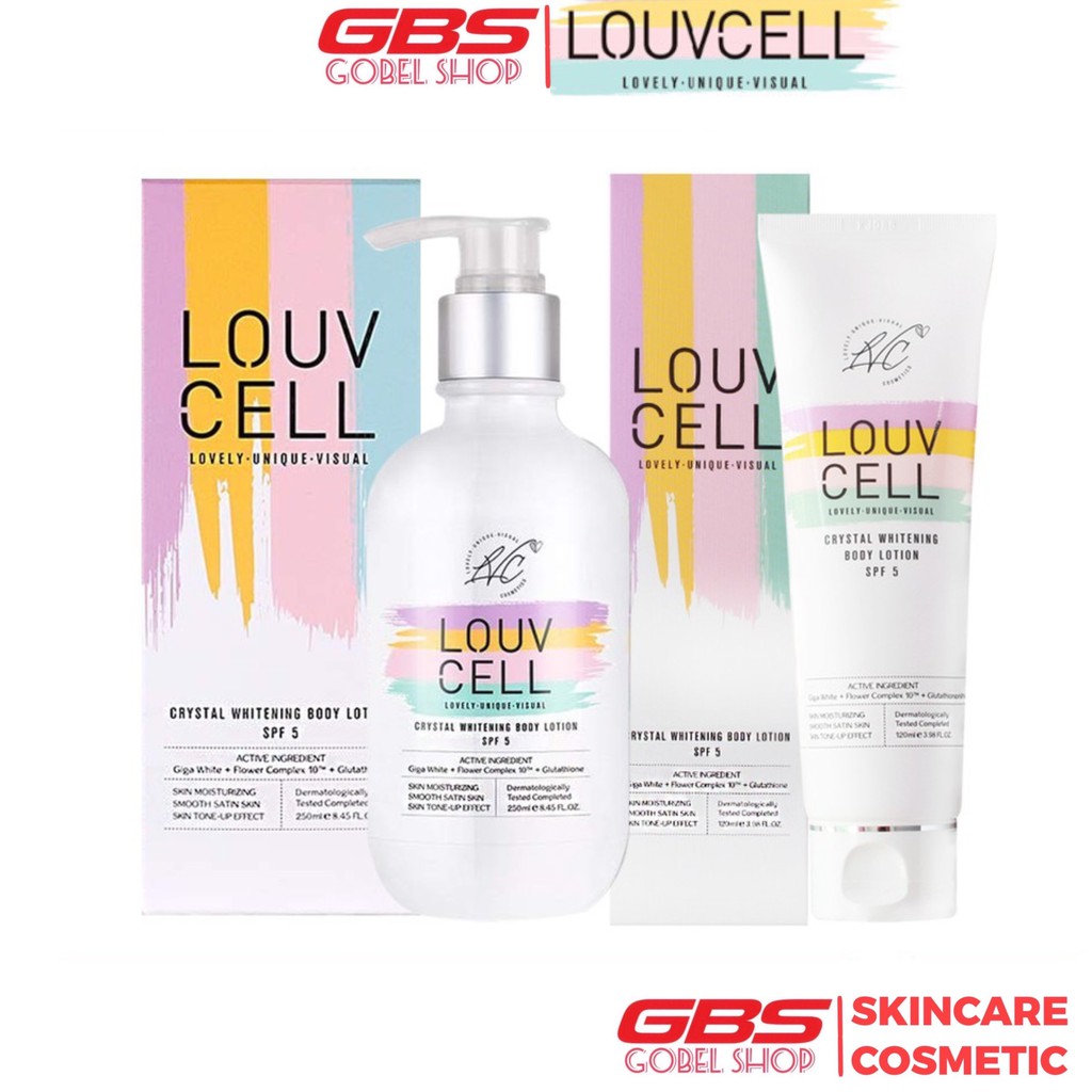 Dưỡng thể trắng da Louv Cell Crystal Whitening Body Lotion SPF5 Hàn Quốc