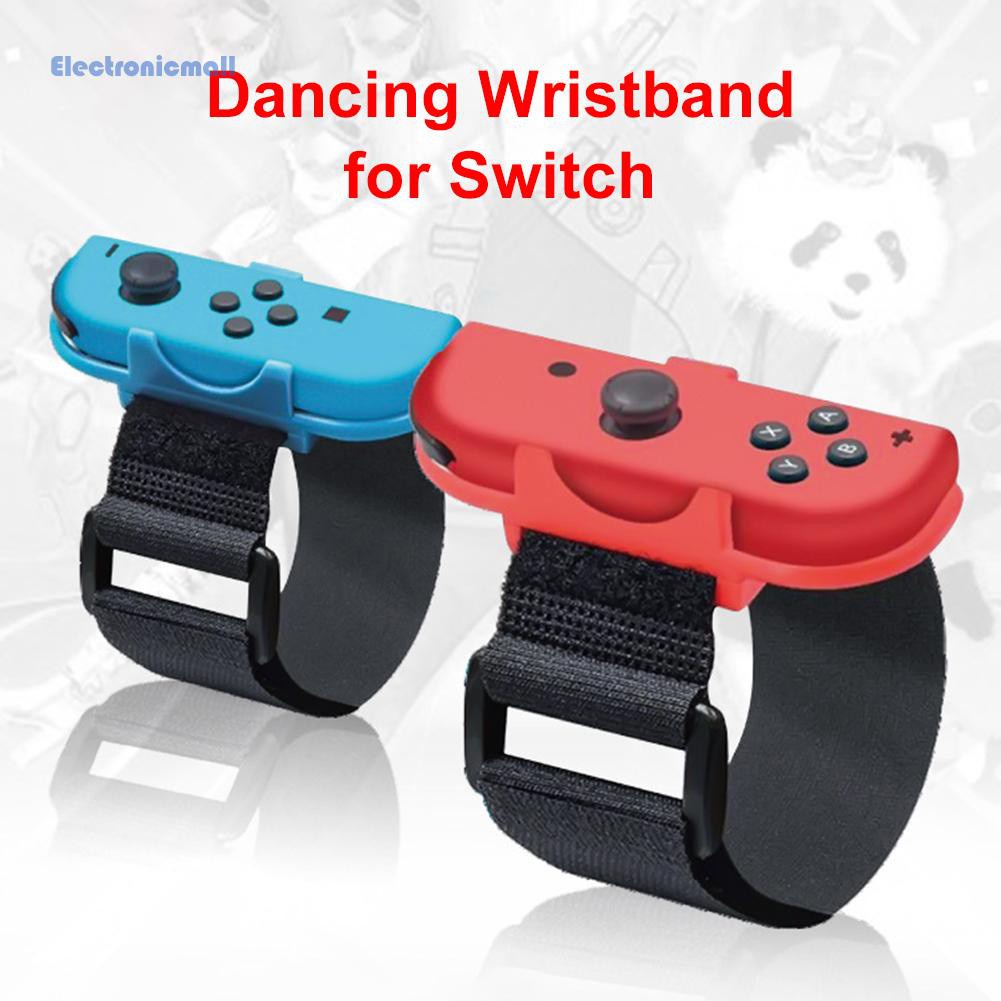 ElectronicMall01 Wrist Bands for Joy Con Controller Elastic Strap for Just Dance Game 1 Pair