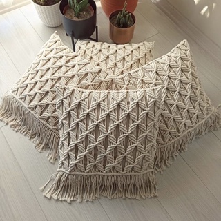 Gối vuông sofa macrame size 45x45cm