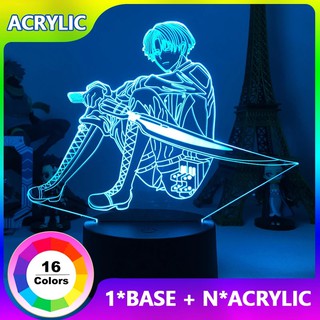 Đèn Led Trang Trí 3d Hình Anime Attack On Titan