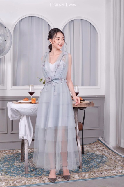 Đầm dự tiệc xếp tầng kết cườm sang trọng TRIPBLR T DRESS - size M/L ( kèm ảnh/video thật) MS137V
