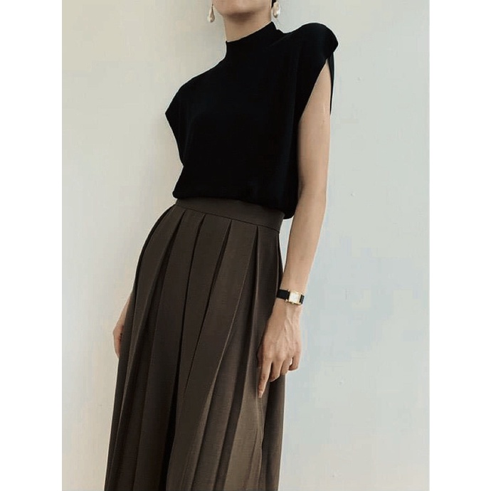 Chân váy xếp ly midi Uimeecloset chất liệu Mango mềm mại CV02 | BigBuy360 - bigbuy360.vn