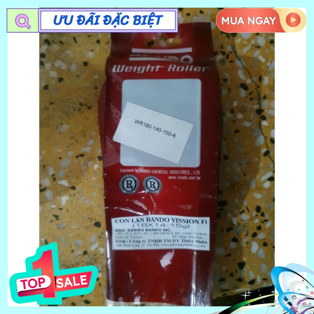bi côn Bando Vision (18 14 15) (trọng lượng 15g 15 gam, cho Vision xăng cơ, Fi, K44... con lăn ly hợp)