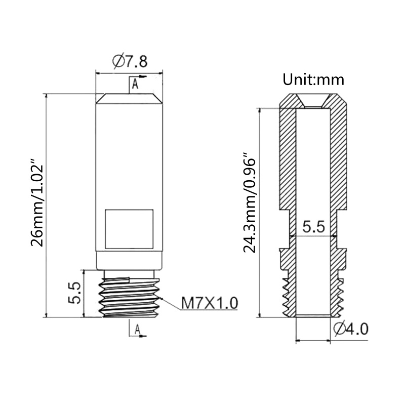 Phụ Kiện Ống Họng MK10 M7 Cho Máy In 3D MAKERBOT 2 MK10